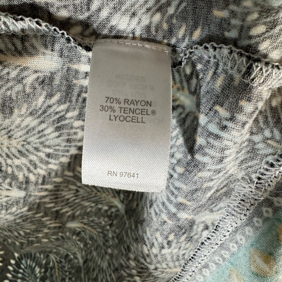 J. Jill 1/2-Button Border Print Boho Knit Tunic Top - Picture 9 of 10